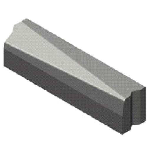 Trottoirband 13/15x25-5/20x20 verloop links grijs visbek