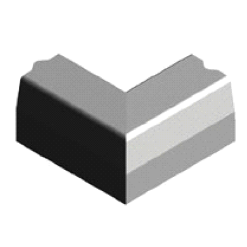Trottoirband 13/15x25 cm hoek 90 graden uitwendig grijs visbek