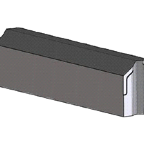 Geleideband 6/15x25x100 cm recht grijs visbek