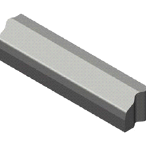 Geleideband 5/20x25x100 cm recht grijs visbek