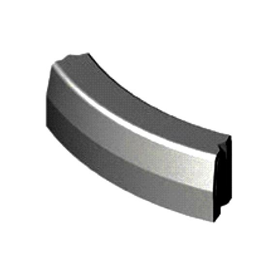 Trottoirband 13/15x25x78,5 cm R=6 bocht uitwendig zwart visbek