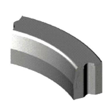 Trottoirband 18/20x25x78,5 cm R=5 bocht inwendig zwart visbek