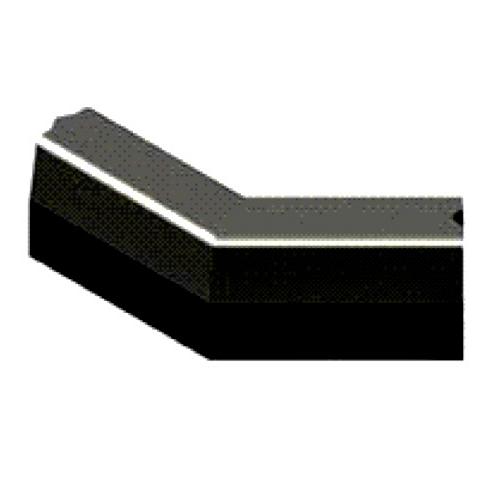 Trottoirband 13/15x25 cm hoek 135 graden uitwendig zwart visbek