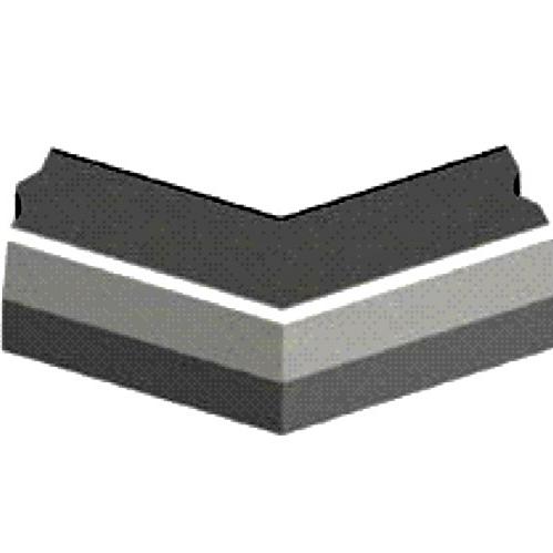 Trottoirband 18/20x25 cm hoek 135 graden uitwendig zwart visbek