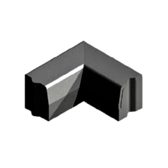 Trottoirband 18/20x25 cm hoek 90 graden inwendig zwart visbek