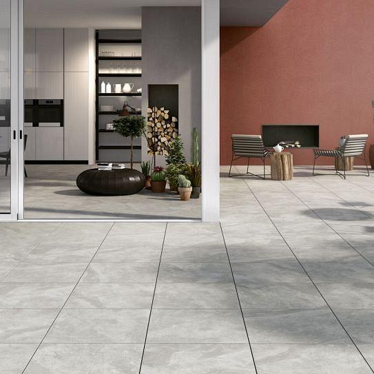 Keramische tegel TwentyGres Rail 60x60x4 Silver