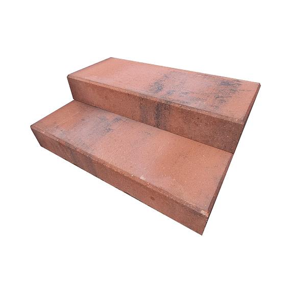 Traptrede (strak) 100x40x16 roestbruin