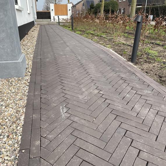 Gebakken Waalformaat Zwart Antraciet - Zwart Ongetrommeld