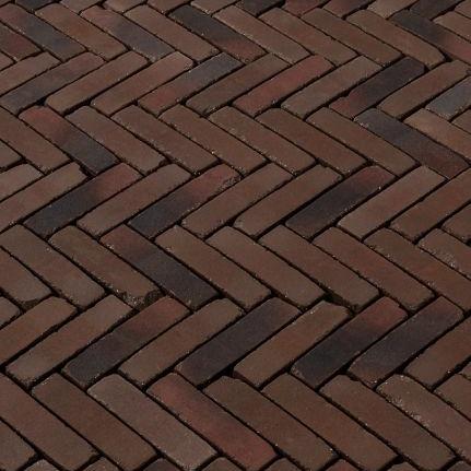 DF60 Vulcano Antica gebakken dikformaat rood-bruin-zwart