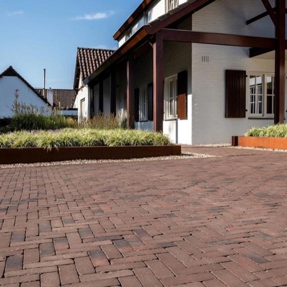 WF60 Vulcano Antica gebakken waalformaat rood-bruin-zwart