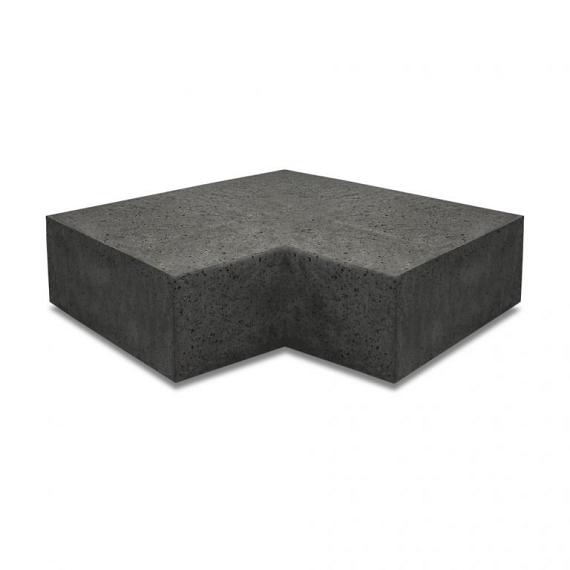 Oud Hollandse hoekstuk traptreden 90° binnen 40x20 carbon