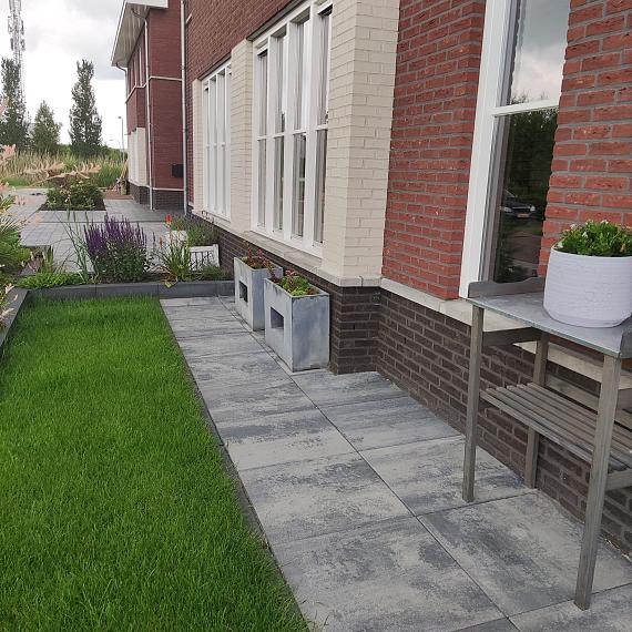 Patio square 60x60x4 cm nero/grey