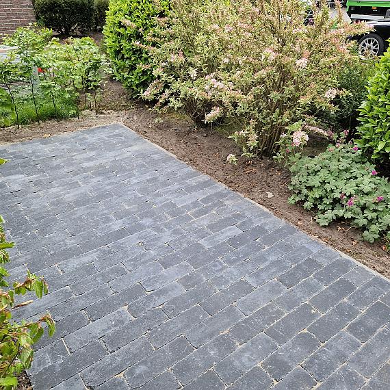 Antieke trommel longstone 7 cm antraciet