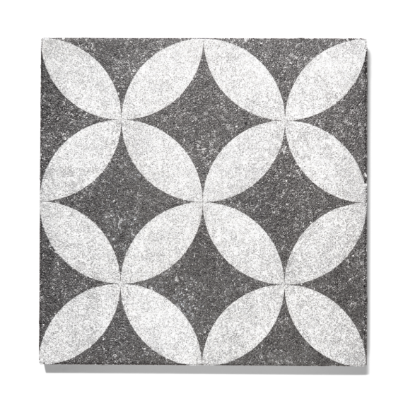 GeoProArte® 60x60x4 Dark Grey Flower