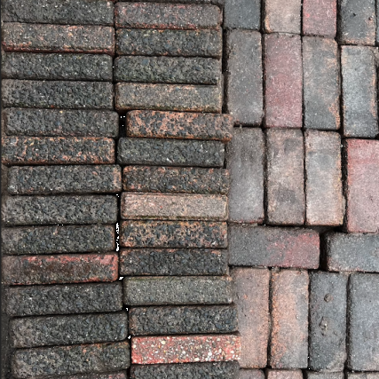 Gebruikte betonnen waalformaten rood/zwart