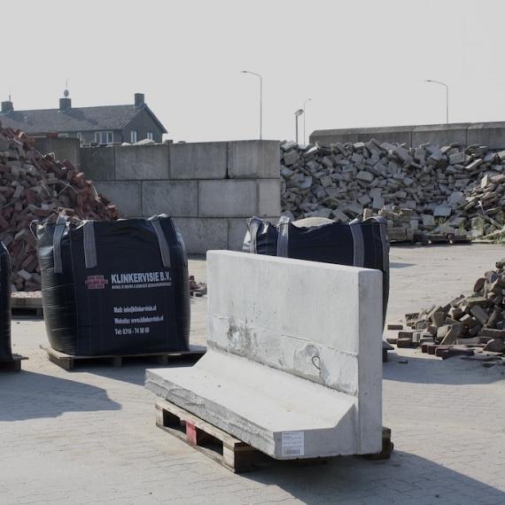 Profi- Keerwand grijs 80 cm hoog, 199 cm Lang, ca.49-55 cm voet B-keus