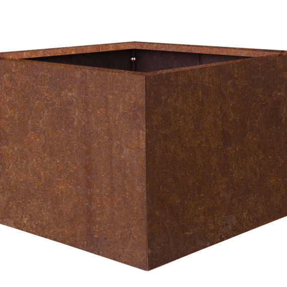 Bloembak vlak corten 90x90x60