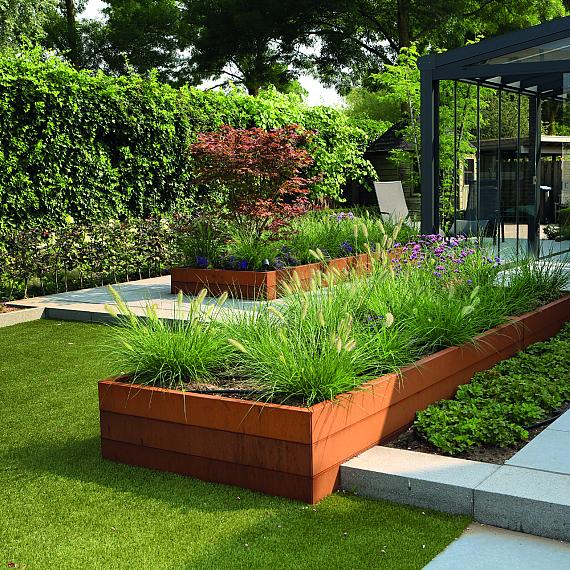 Bloembak corten 90x90x42