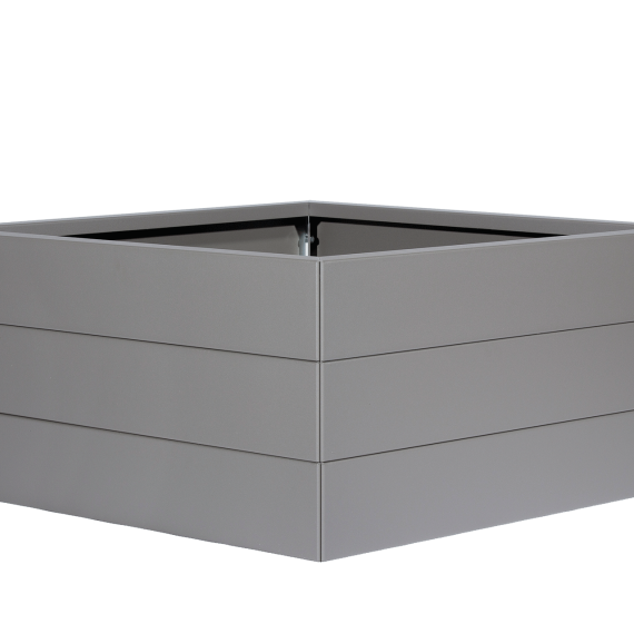 Bloembak poedercoat taupe 210x210x42