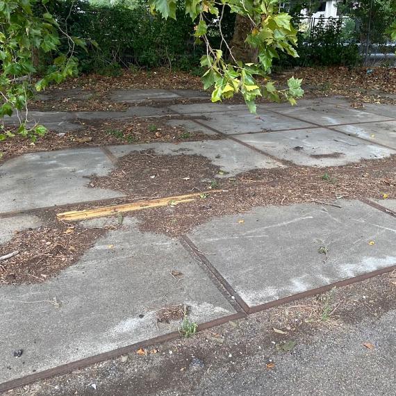 Gebruikte betonplaat 195x103x10 met hoeklijn B Keus