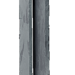 Muurelement black slate 250x50x4-6,5 cm