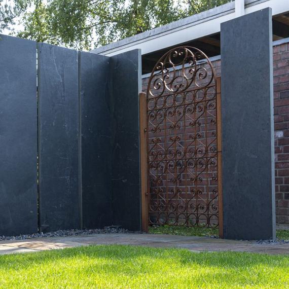 Muurelement black slate 250x50x4-6,5 cm