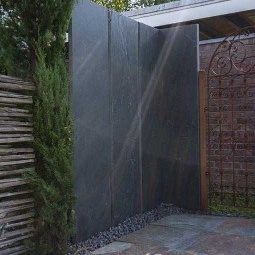 Muurelement black slate 250x50x4-6,5 cm