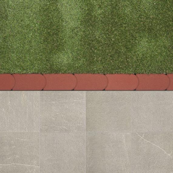 Kantsteen graskant rood 22x12x4,5cm