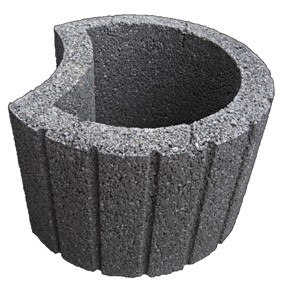 Cirkelflor groot zwart 48x38x30cm
