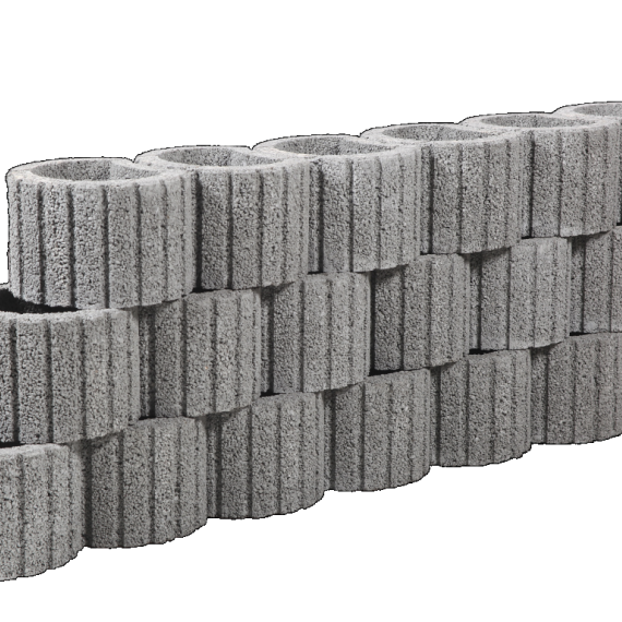Cirkelflor mini grijs 30x20x20cm