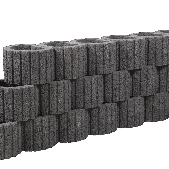 Cirkelflor mini zwart 30x20x20cm