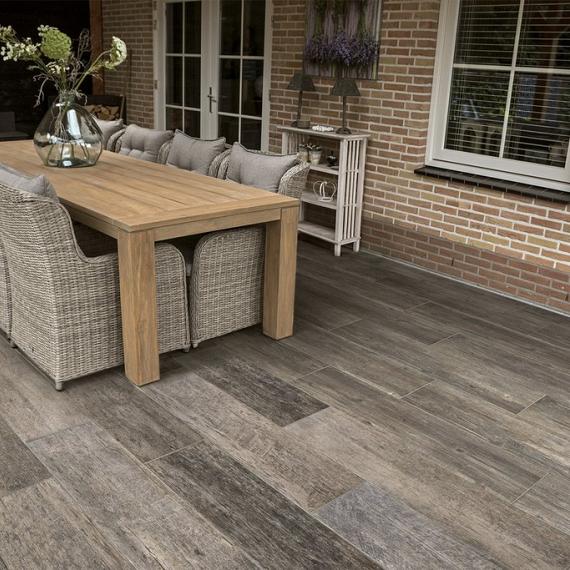 Keramische tegel rustic wood oak grey 30x120x2cm