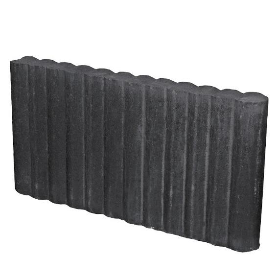 Palissadeband rond zwart 6x25x50cm
