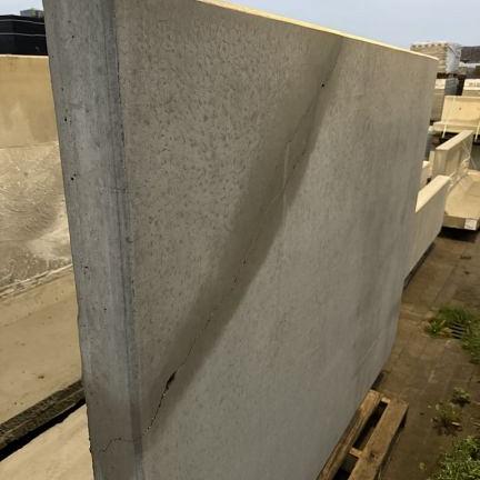 B-KEUS Profi- Keerwand grijs 155 cm hoog, 199 cm Lang, ca.94-100 cm voet