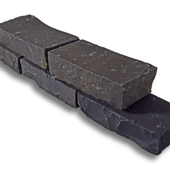 Basalt stapelblokken 20x20x40 cm rustiek