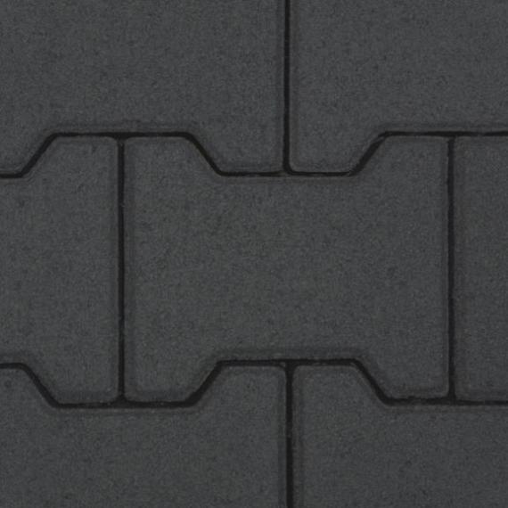 H-Profiel 8 cm zwart (mini-facet, met deklaag) 36 st. per laag