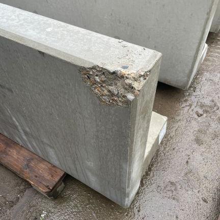 Profi- Keerwand grijs 80 cm hoog, 199 cm Lang, ca.49-55 cm voet B-keus