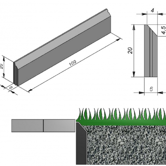 Opsluitband SansVue 6x20x100 cm grijs