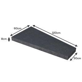 Schellevis oud hollandse trapezium 120x60/30x8 cm antraciet