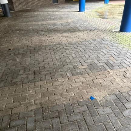 Gebruikte betonklinkers 21x10,5x8 Den Haag Grijs - Zwart (losgestort)