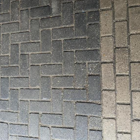 Gebruikte betonklinkers 21x10,5x8 Den Haag Grijs - Zwart (losgestort)