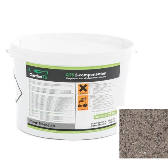 Voegmortel GTS 2-componenten epoxy voegmortel steengrijs > 5 mm (25 kg)