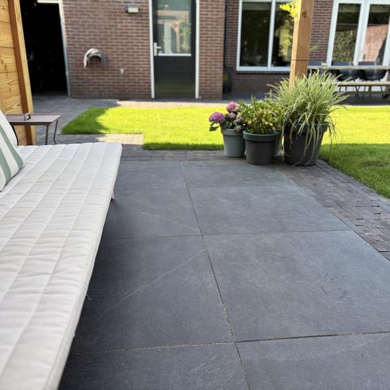 Keramische tegel, Slate Black 80x80x3 cm