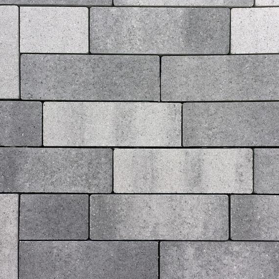 GDF 24x8x8 cm grijs/zwart genuanceerd (zonder facet, met deklaag)