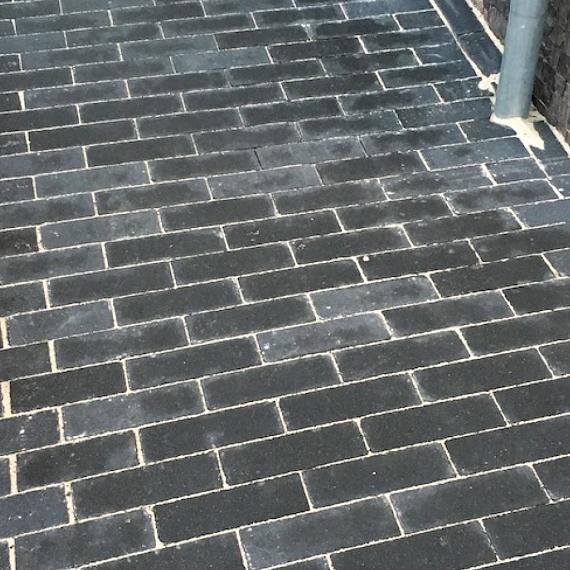 GDF 24x8x8 cm zwart (zonder facet, met deklaag)