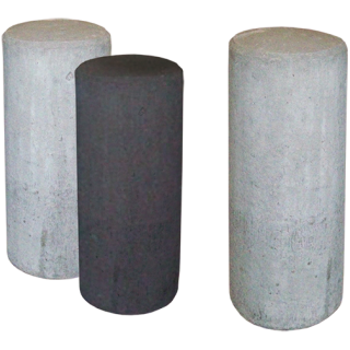 sierpaal rond 30x80 cm grijs
