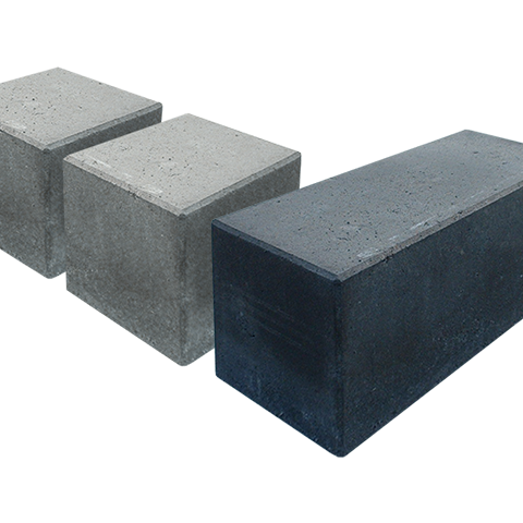 Zitelement / stapelblok 40x40x100 cm zwart