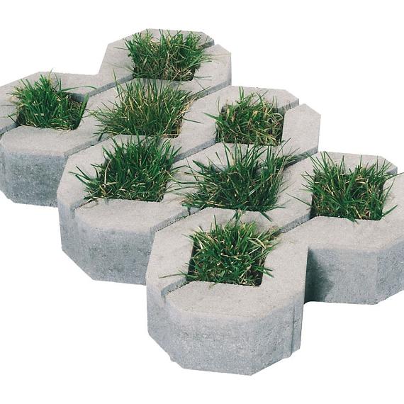 Grasbetontegel 60x40x10 cm grijs