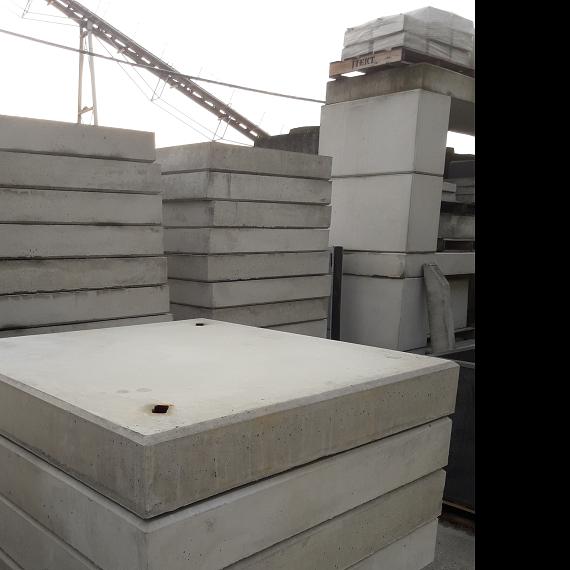 Betonplaat 100x100x14 cm grijs enkel net glad zonder hoeklijn