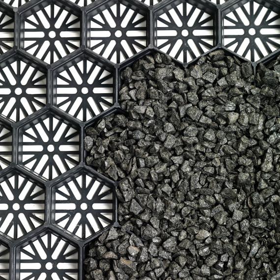 Aslon split-/grindplaten zwart 79x59,2x3 cm